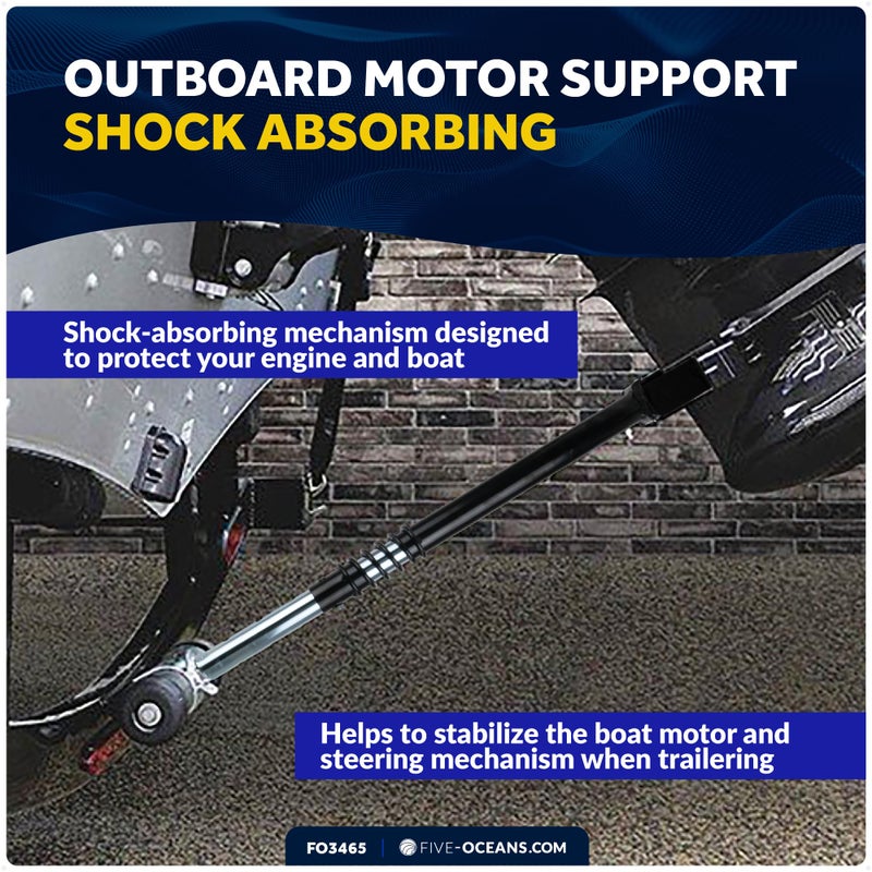 Five Oceans Transom Saver for Outboard Motor, Adjustable Motor Support Bracket with Shock Absorber, 20.5" to 31", Fits Most Outboards Up to 200 HP, Boat Trailer Motor Support - FO3465 - Image 3